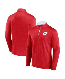 �t�@�i�e�B�N�X �����Y �g�b�v�X �V���c Fanatics Men's Red Wisconsin Badgers Classic Homefield Quarter-Zip Top Red ���b�h