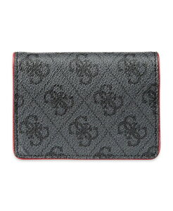 �Q�X �����Y �A�N�Z�T���[ ���z GUESS Men's RFID Quatro Gusset Card Case Wallet Black �u���b�N