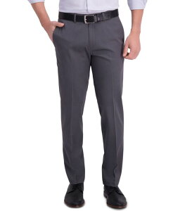 �n�K�[ �����Y �{�g���X �J�W���A���p���c Haggar Men �f s Iron Free Premium Khaki Straight-Fit Flat-Front Pant Dark Grey �O���[