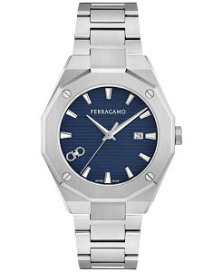 �t�F���K�� �����Y �A�N�Z�T���[ �r���v T�V���c Ferragamo Men'swiss Edge Stainlessteel Bracelet Watch 40mm Stainlessteel