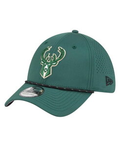 �j���[�G�� �����Y �A�N�Z�T���[ �X�q New Era Men's Hunter Green Milwaukee Bucks Featherweight Poly Rope Flex 39Thirty Hat Hunter Green �O���[��