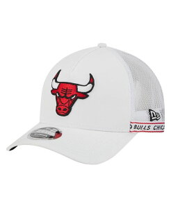 �j���[�G�� �����Y �A�N�Z�T���[ �X�q New Era Men's White Chicago Bulls Featherweighteam Tape 9FORTY M-Crown A-Frame Adjustable Hat White �z���C�g