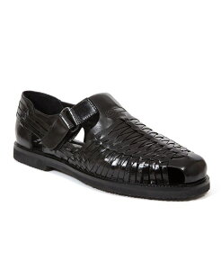 �f�B�A�[�X�^�b�O�X �����Y �V���[�Y �T���_�� DEER STAGS Men's Bamboo-Inspired Fisherman Sandal Black �u���b�N