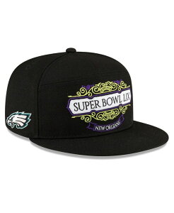 �j���[�G�� �����Y �A�N�Z�T���[ �X�q New Era Men's Black Philadelphia Eaglesuper BowlIX Tarmac Split Panel 9FIFTY Snapback Hat Black �u���b�N