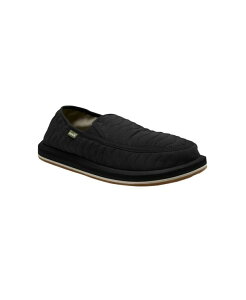 �T�k�[�N �����Y �V���[�Y �X���b�|���E���[�t�@�[ �L���e�B���O Sanuk Men's Donny Cozy Quilted Slip-On Slippers Black �u���b�N