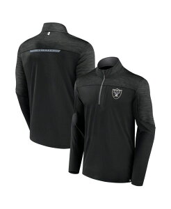 �t�@�i�e�B�N�X �����Y �g�b�v�X �V���c Fanatics Men's Black Las Vegas Raiders Defender Half-Zip Top Black �u���b�N