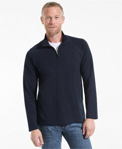 �����Y�G���h �����Y �A�E�^�[ �j�b�g�E�Z�[�^�[ �n�[�t�W�b�v Lands' End Men's Long Sleeve Quarter Zip Sweaters Radiant navy �l�C�r�[