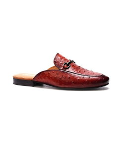 �J�����X�T���^�i �����Y �V���[�Y �T���_�� Carlos by Carlosantana Men's Apollo Bit Slideshoes Tan Ostrich Leather �^��