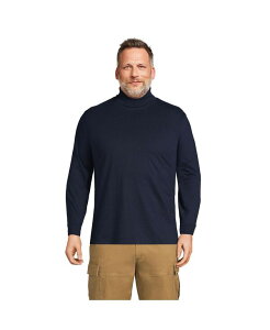 �����Y�G���h �����Y �g�b�v�X T�V���c �^�[�g���l�b�N �g�[�� Lands' End Big & Tall Super-Turtleneck T-Shirt Radiant navy �l�C�r�[
