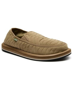 �T�k�[�N �����Y �V���[�Y �X���b�|���E���[�t�@�[ �L���e�B���O Sanuk Men's Donny Cozy Quilted Slip-On Slippers Beige �x�[�W��