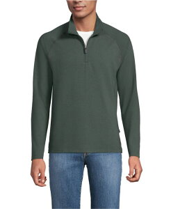 �����Y�G���h �����Y �A�E�^�[ �j�b�g�E�Z�[�^�[ �n�[�t�W�b�v Lands' End Men's Long Sleeve Quarter Zip Sweaters Evening forest �t�H���X�g