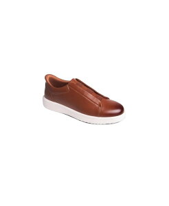 �}�[�N�W���Z�t�j���[���[�N �����Y �V���[�Y �X���b�|���E���[�t�@�[ �X�j�[�J�[ Marc Joseph New York Men's Allen St Hands-Free Slip On Technology Lightweight Sneakers Cognac napa leather