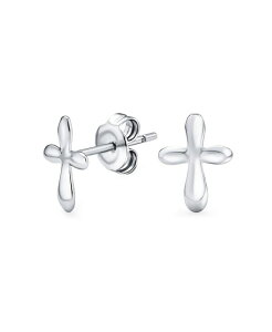 �u�����O ���f�B�[�X �A�N�Z�T���[ �s�A�X�E�C�������O �~�j Bling Jewelry Delicate Simple Crosstud Earrings: Minimalist Religious Jewelry Communion Gift Sterling Silver �V���o�[