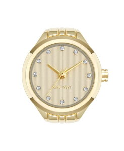 �i�C���E�F�X�g ���f�B�[�X �A�N�Z�T���[ �r���v Nine West Women's Quartz Gold-Tone Metalloy Crystal Accentedial Ring Watch 23mm Gold-Tone �S�[���h