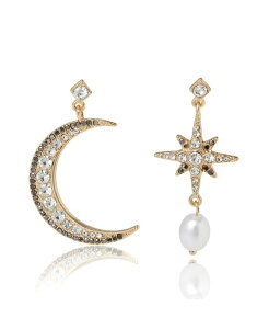 BCB �W�F�l���[�V���� ���f�B�[�X �A�N�Z�T���[ �s�A�X�E�C�������O BCBGeneration Mismatched Moon & Star Earrings Gold �S�[���h