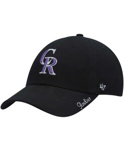 47 �u�����h ���f�B�[�X �A�N�Z�T���[ �X�q '47 Brand Women's Black Colorado Rockies Teamiata Clean Up Adjustable Hat Black �u���b�N