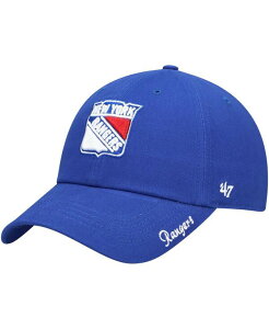 47 �u�����h ���f�B�[�X �A�N�Z�T���[ �X�q '47 Brand Women's Blue New York Rangers Teamiata Clean Up Adjustable Hat Blue �u���[