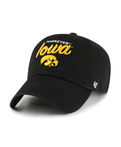47 �u�����h ���f�B�[�X �A�N�Z�T���[ �X�q '47 Brand Women's Black Iowa Hawkeyes Phoebe Clean Up Adjustable Hat Black �u���b�N
