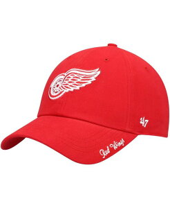 47 �u�����h ���f�B�[�X �A�N�Z�T���[ �X�q '47 Brand Women's Redetroit Red Wings Teamiata Clean Up Adjustable Hat Red ���b�h