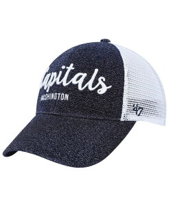 47 �u�����h ���f�B�[�X �A�N�Z�T���[ �X�q �L���b�v '47 Brand Women's Navy White Washington Capitals Encore MVP Trucker Snapback Hat Navy White �z���C�g