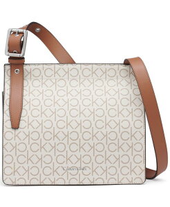 �J���o���N���C�� ���f�B�[�X �o�b�O Calvin Klein Havana Flap Signature Small Messenger Bag Van Khk/Caramel