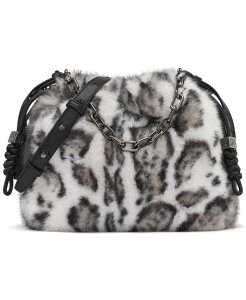�_�i �L������ �j���[���[�N ���f�B�[�X �o�b�O DKNY Halle Small Drawstring Crossbody Bag Snow Leopard �A�j�}��
