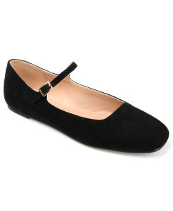 �W�����l �R���N�V���� ���f�B�[�X �V���[�Y �p���v�X Journee Collection Women's Carrie Square Toe Mary Jane Flats Black �u���b�N