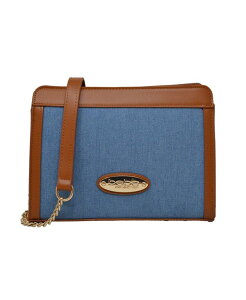 �x�x ���f�B�[�X �o�b�O �f�j�� Bebe Marie Denim Crossbody Bag Denim / Cognac �f�j��