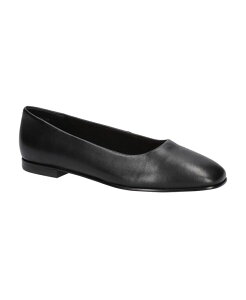 �x�����B�[�^ ���f�B�[�X �V���[�Y �p���v�X Bella Vita Women's Kimiko Square Toe Flats Black Leather �u���b�N