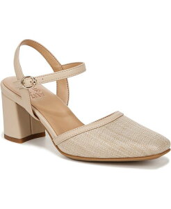 �i�`�����C�U�[ ���f�B�[�X �V���[�Y �p���v�X �A���N�� Naturalizer Wave Square Toe Ankle Strapumps Tan Woven Straw/Faux Leather �^��