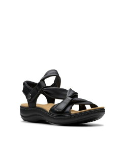 �N���[�N�X ���f�B�[�X �V���[�Y �T���_�� Clarks Collection Women's Laurieann Bell Round Toe Flat Sandals Black Leather �u���b�N