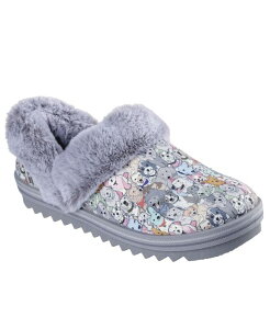 �X�P�b�`���[�Y ���f�B�[�X �V���[�Y �T���_�� Skechers Women'slip-ins: BOBS Cozy Kiss - Meow PJs Comfort Slippers from Finish Line Gray Multi �O���[