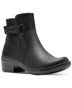 �N���[�N�X ���f�B�[�X �V���[�Y �u�[�c�E���C���u�[�c Clarks Collection Women's Angie Serena Wedge Booties Black Leather �u���b�N