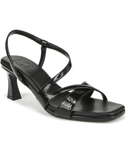 �i�`�����C�U�[ ���f�B�[�X �V���[�Y �T���_�� Naturalizer Women's Kieran Open Square Toe Dressandals Black Faux Patent �u���b�N