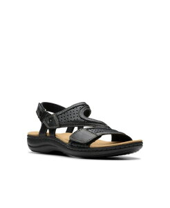 �N���[�N�X ���f�B�[�X �V���[�Y �T���_�� Clarks Women's Laurieann Faye Slip On Flat Sandals Black Leather �u���b�N