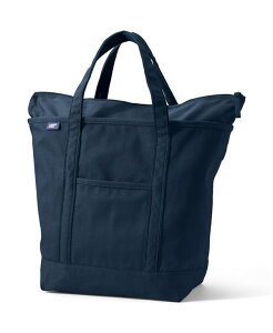 �����Y�G���h ���f�B�[�X �o�b�O Lands' End School Uniform Large Solid Color 5 Pocket Zip Top Canvas Tote Bag Radiant navy �l�C�r�[