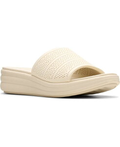 �N���[�N�X ���f�B�[�X �V���[�Y �T���_�� Clarks Cloudsteppers Driftwist Slip-On Flat Sandals Cream �N���[��