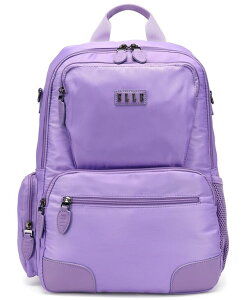 �G�� ���f�B�[�X �o�b�O �o�b�N�p�b�N�E�����b�N�T�b�N ���U�[ �t�F�C�N���U�[ ELLE Voyage 17.5 Twill and Faux Leather Backpack Lavender ���x���_�[