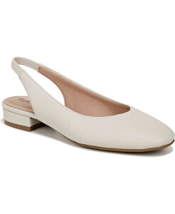 ���C�t�X�g���C�h ���f�B�[�X �V���[�Y �p���v�X LifeStride Women's Claire Square Toe Slingback Flats Bone White Faux Leather �z���C�g
