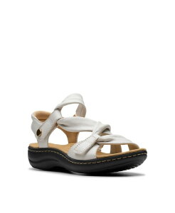 �N���[�N�X ���f�B�[�X �V���[�Y �T���_�� Clarks Collection Women's Laurieann Bell Round Toe Flat Sandals Off White Leather �I�t�z���C�g