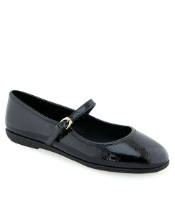 �G�A���\�[���Y ���f�B�[�X �V���[�Y �p���v�X Aerosoles Women's Baylee Round Toe Mary Jane Flats Black Patent Faux Leather �u���b�N
