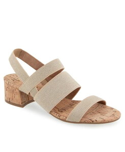 �G�A���\�[���Y ���f�B�[�X �V���[�Y �T���_�� Aerosoles Women's Chara Round Toe Slingback Sandals Gold Metallic Elastic Fabric �S�[���h