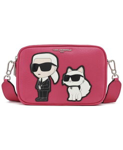 �J�[�� ���K�[�t�F���h ���f�B�[�X �o�b�O �~�j KARLAGERFELD PARIS Maybelle Mini Top Zip Crossbody Bag Fuchsia �t���[�V��