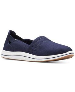 �N���[�N�X ���f�B�[�X �V���[�Y �X�j�[�J�[ Clarks Women's Cloudsteppers Breeze Step II Slip On Sneakers Dark Navy �l�C�r�[