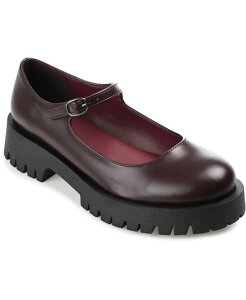 �W�����l �R���N�V���� ���f�B�[�X �V���[�Y �p���v�X Journee Collection Women's Kamie Lug Sole Mary Jane Flats Wine ���C��