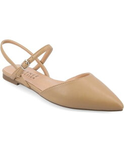 �W�����l �R���N�V���� ���f�B�[�X �V���[�Y �p���v�X Journee Collection Women's Martine Strappy Pointed Toe Flats Honey