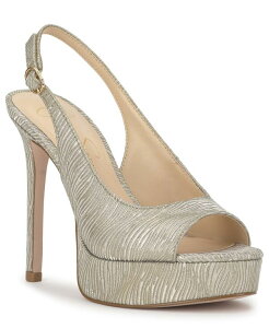 �W�F�V�J�V���v�\�� ���f�B�[�X �V���[�Y �p���v�X �v���b�g�t�H�[�� Jessica Simpson Women'sibilla Slingback Platform Stiletto Pumps Light Gold Cascade Metallic �S�[���h