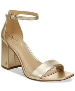 �T���G�f���}�� ���f�B�[�X �V���[�Y �T���_�� �q�[�� Sam Edelman Women's Daniella Two-Piece Block-Heel Sandals Molten Gold Soft Metallic �S�[���h