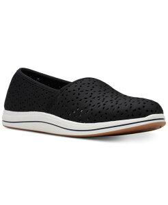 �N���[�N�X ���f�B�[�X �V���[�Y �X���b�|���E���[�t�@�[ Clarks Women's Cloudsteppers Breezemily Perforated Loafer Flats Black �u���b�N