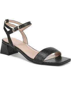 �y���������z �i�`�����C�U�[ ���f�B�[�X �T���_�� �V���[�Y Women's Hana Square Toe Strappy Sandals Black Leather
